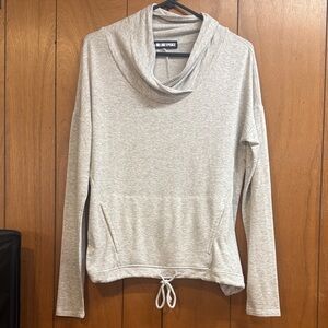 Ink Love and Peace Gray Cowl Neck Pullover